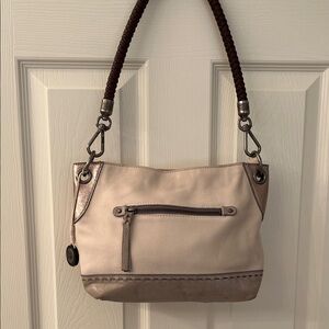 Cream and Gray Shoulder Bag “The Sak”
